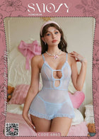✨ Sheer Pastel Babydoll Set