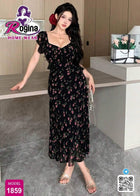 ✨ Floral Maxi Home Dress