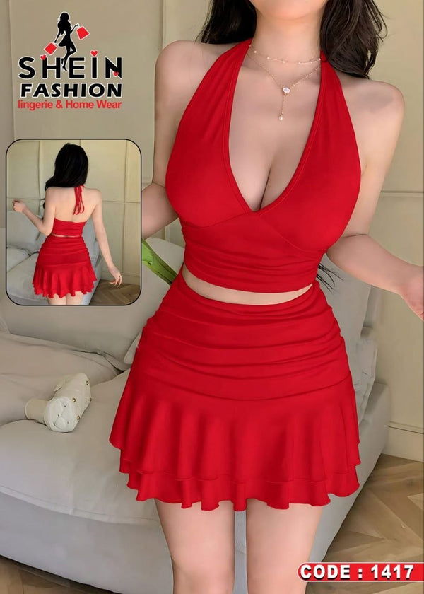 Two-Piece Mini Dress Set – Code 1417