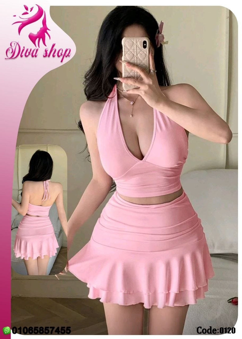 Two-Piece Mini Dress Set – Code 1417
