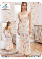 Floral Maxi Nightgown for Women – Elegant Printed Sleepwear