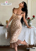 Floral Ruffle Maxi Dress – Elegant Women's Summer Dress
