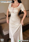 Elegant Maxi Homewear Dress – Women's Comfortable Lounge Dress