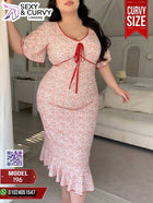Plus Size Floral Maxi Nightdress – Elegant Women's Homewear
