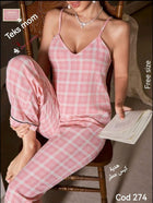 بيجامة كاروهات كود 274 | Free Size 50-80 KG | Divarouj