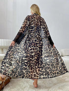 Leopard Lace Slip Dress & Robe Set | طقم ليوبارد دانتيل مع روب