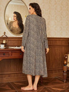 Leopard Open Front Robe Cami Dress | قميص نوم ليوبارد بروب مفتوح