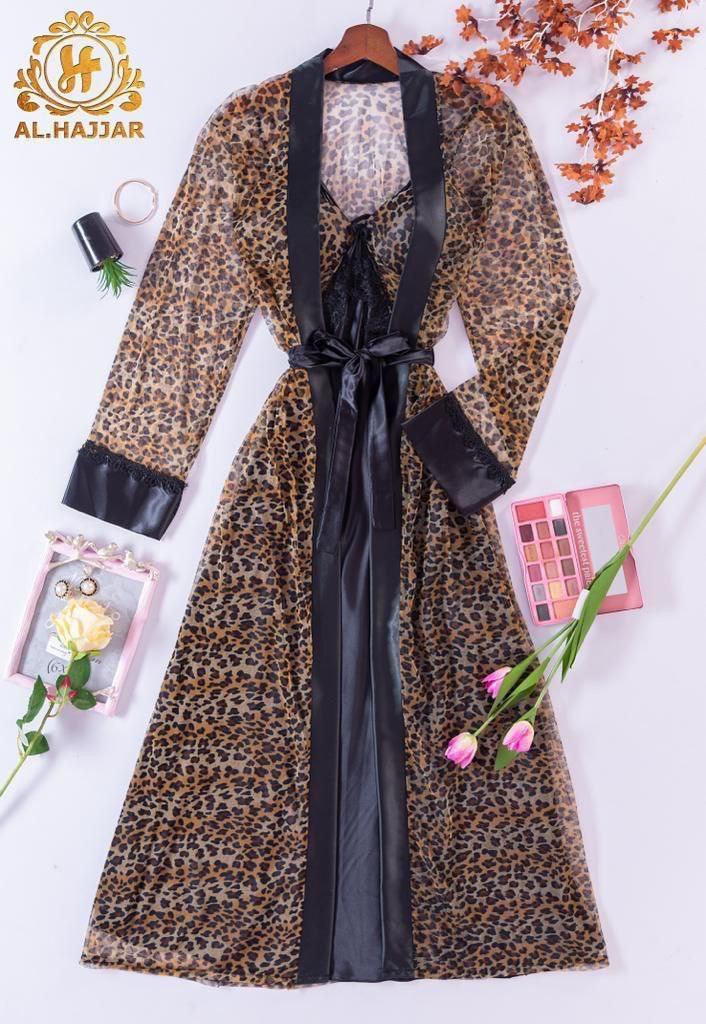 قميص نوم طويل بالروب تايجر - Divarouj