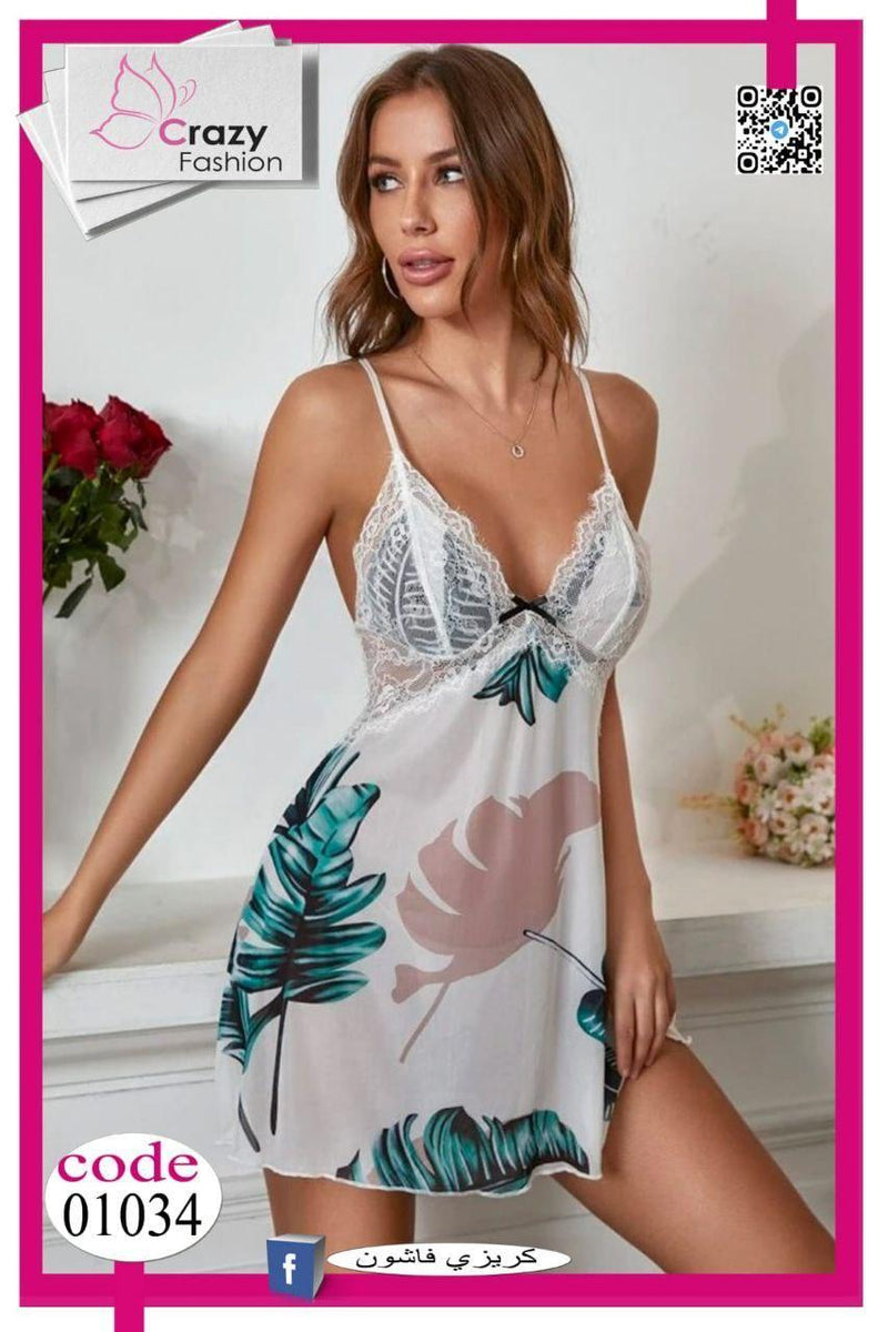 قميص نوم قصير كود 01034 - Divarouj