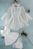 3-Piece Short Satin Lingerie Set | طقم لانجيري قصير 3 قطع كود 55