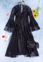 Lingerie On The Wedding Day - 3 Pieces - Long - With Embroidery In The Robe