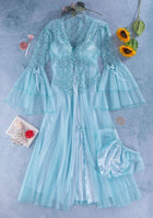 Lingerie On The Wedding Day - 3 Pieces - Long - With Embroidery In The Robe